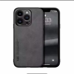 Luxury Leather Case For iPhone 15 promax Black Phone Case for Smartphones